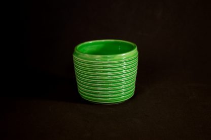 Vaso texturado en verde manzana